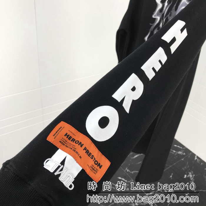 Heron Preston19ss官網最新款 骷髏頭前後印花圓領衛衣 情侶款 ydi1134